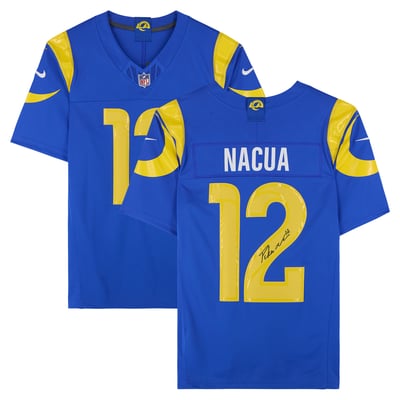 Puka Nacua Los Angeles Rams Autographed Fanatics Authentic Nike Royal Vapor Fuse Limited Jersey