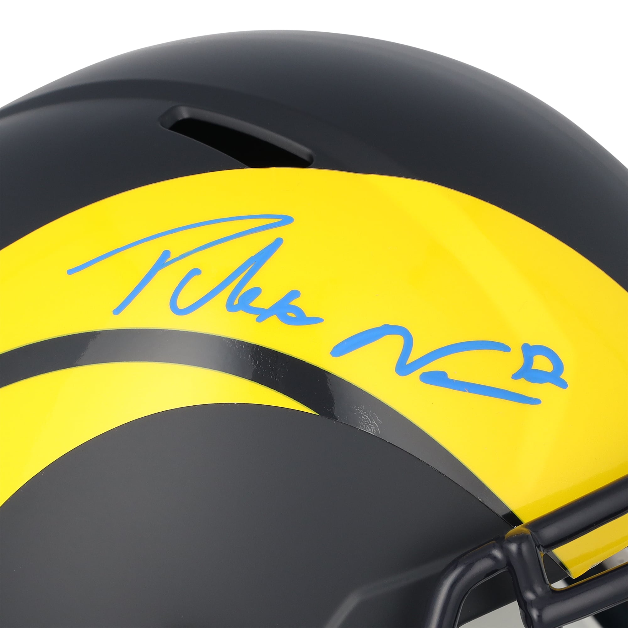 Puka Nacua Los Angeles Rams Autographed Riddell Rivalry Speed Replica Helmet