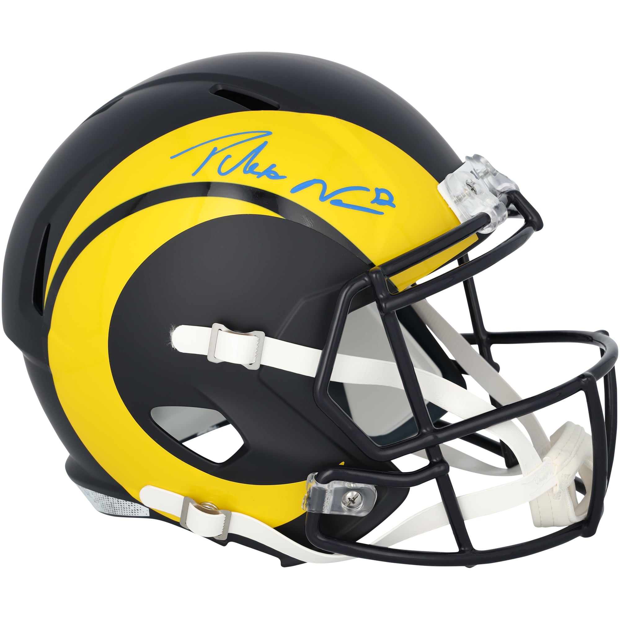 Puka Nacua Los Angeles Rams Autographed Riddell Rivalry Speed Replica Helmet