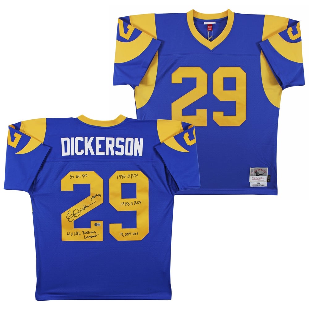 Eric Dickerson Autographed Jerseys, Signed Eric Dickerson Inscripted ...