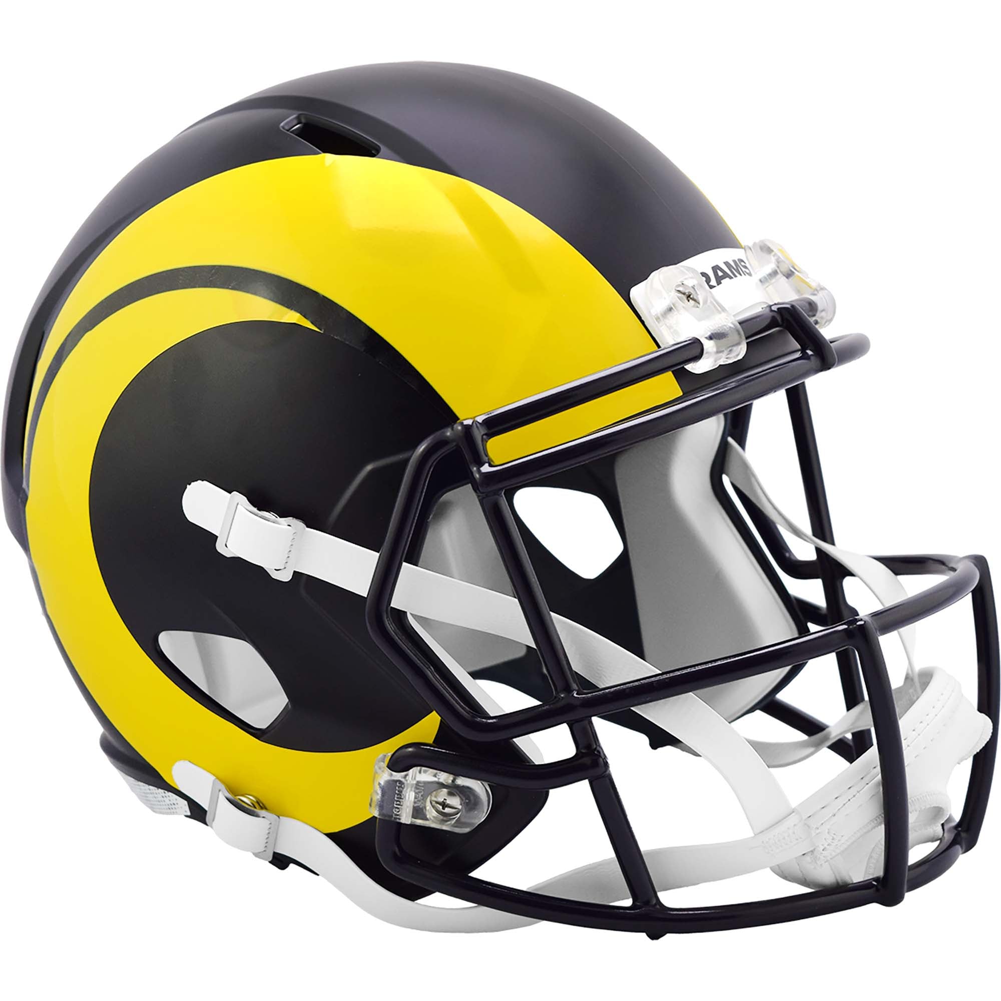 Casque réplique alternatif de vitesse sur le terrain de la collection Riddell Los Angeles Rams Rivalries