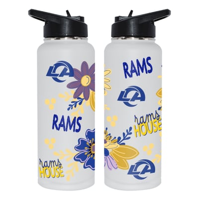 Los Angeles Rams The Memory Company 34oz. Flowers Stainless Steel Quencher Bottle