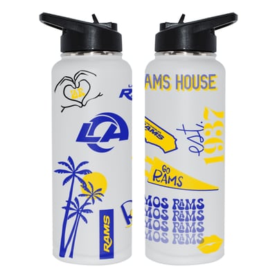 Los Angeles Rams The Memory Company 34oz. Loco Stainless Steel Quencher Bottle