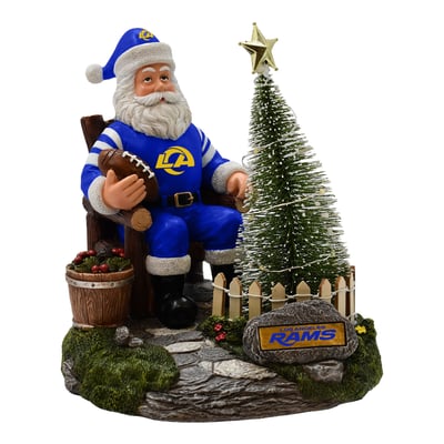 Figurine de Père Noël Los Angeles Rams de The Memory Company avec sapin LED