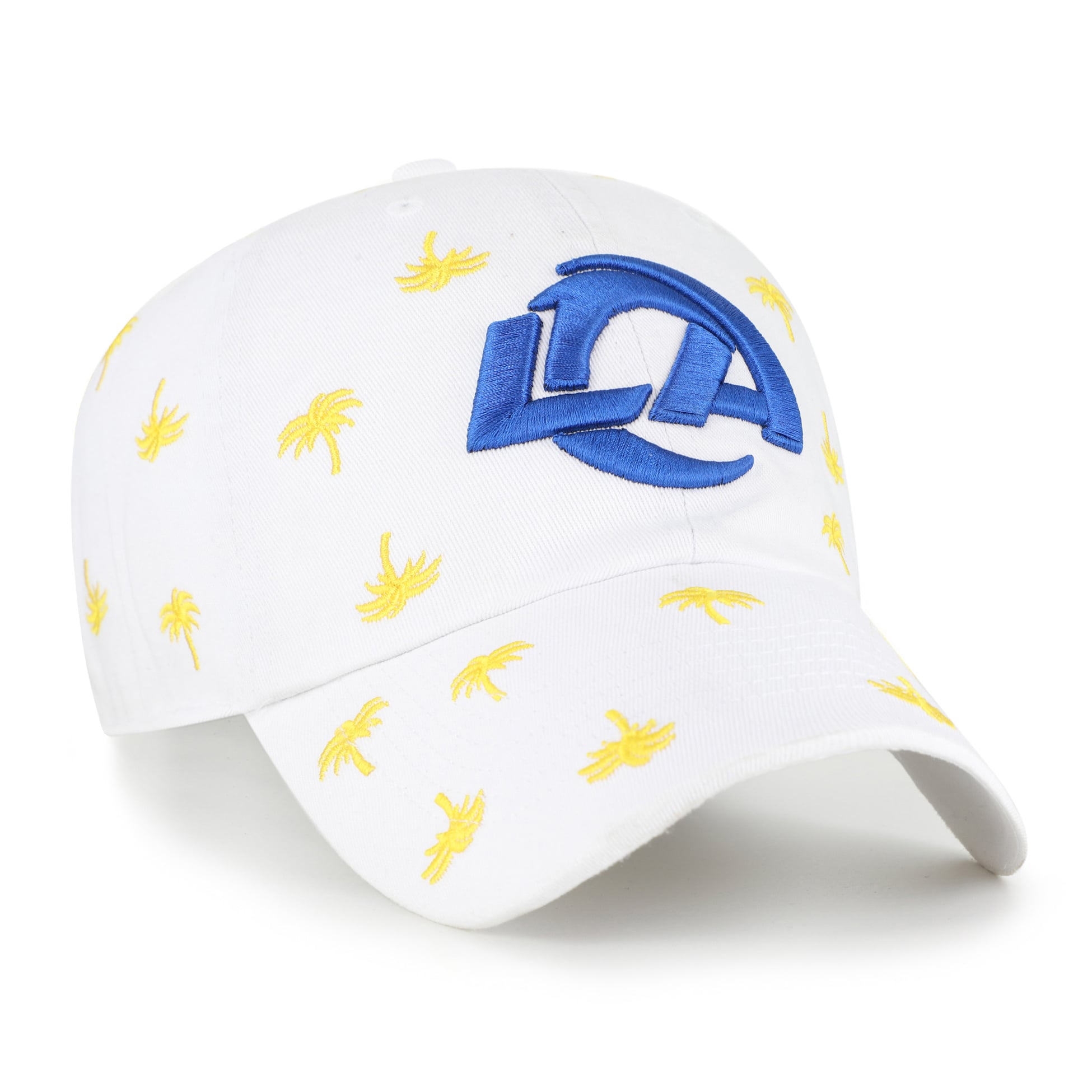 Unisex '47 White Los Angeles Rams Confetti Clean Up Adjustable Hat