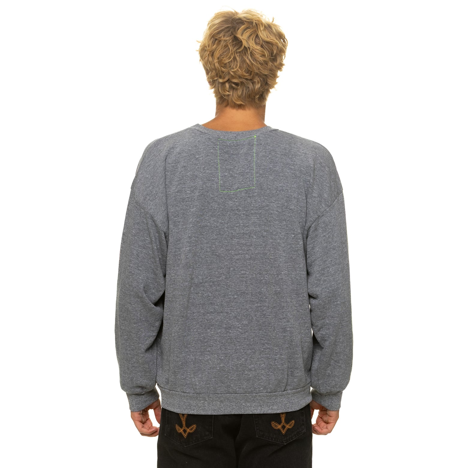Sweat-shirt unisexe Aviator Nation gris chiné Los Angeles Rams, coupe décontractée, en mélange de trois matières.