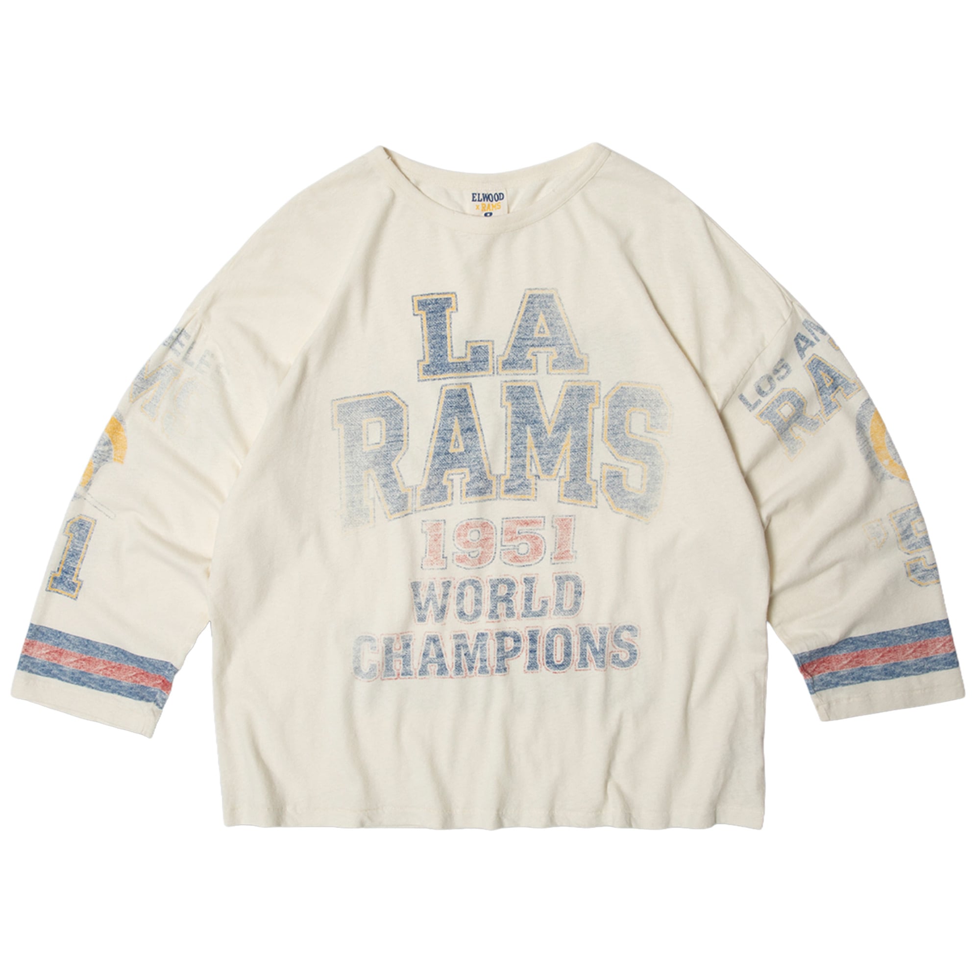 Unisex Elwood Clothing Cream Los Angeles Rams Practice Long Sleeve T-Shirt