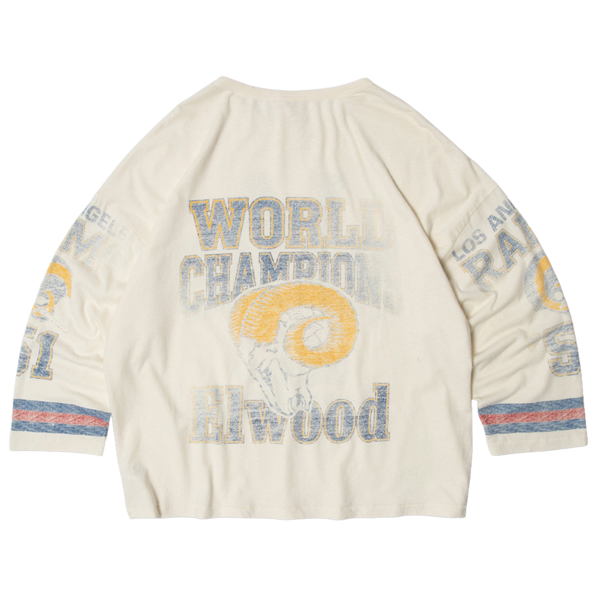 Unisex Elwood Clothing Cream Los Angeles Rams Practice Long Sleeve T-Shirt