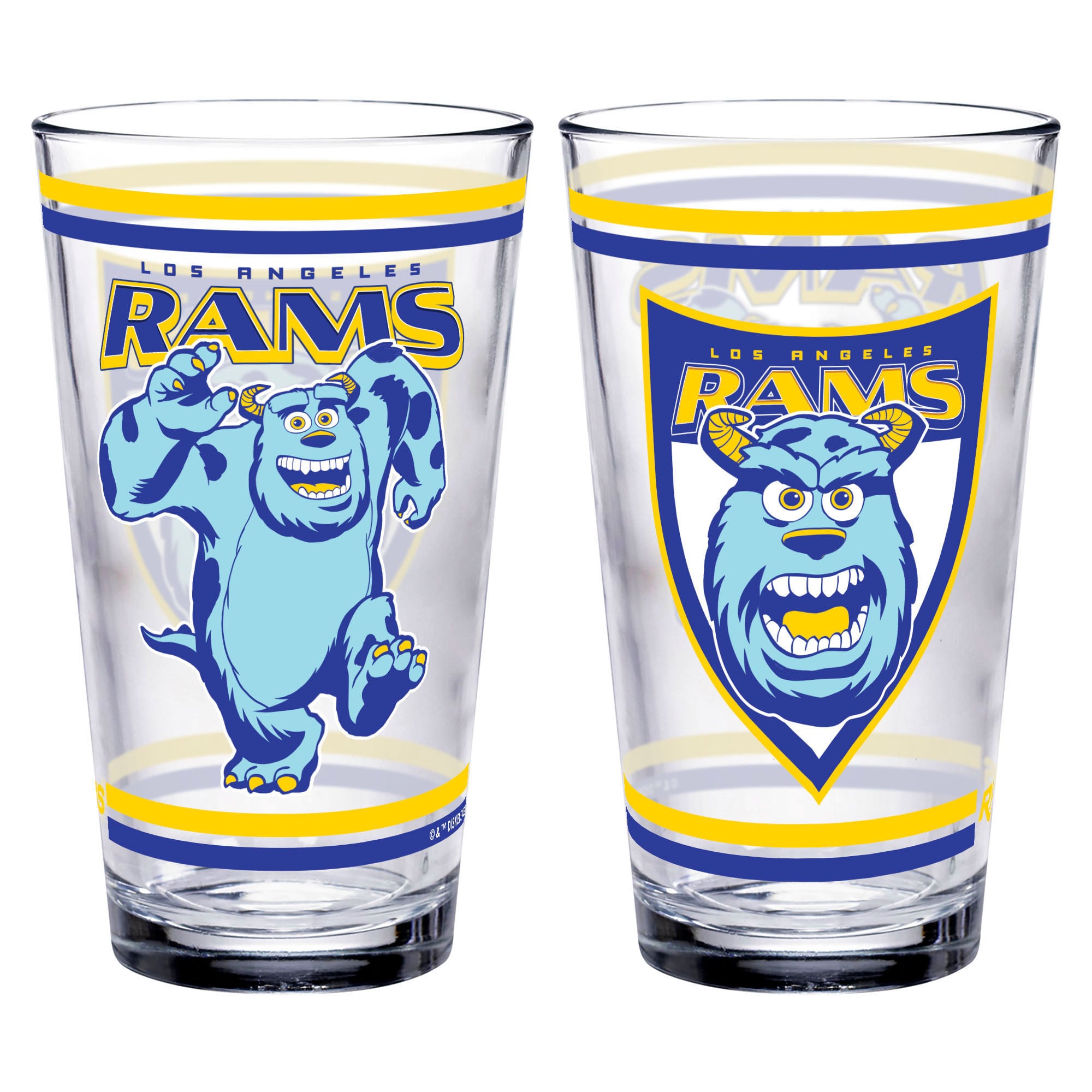 Verre à pinte WinCraft Los Angeles Rams Disney x NFL Sulley 473 ml (16 oz).