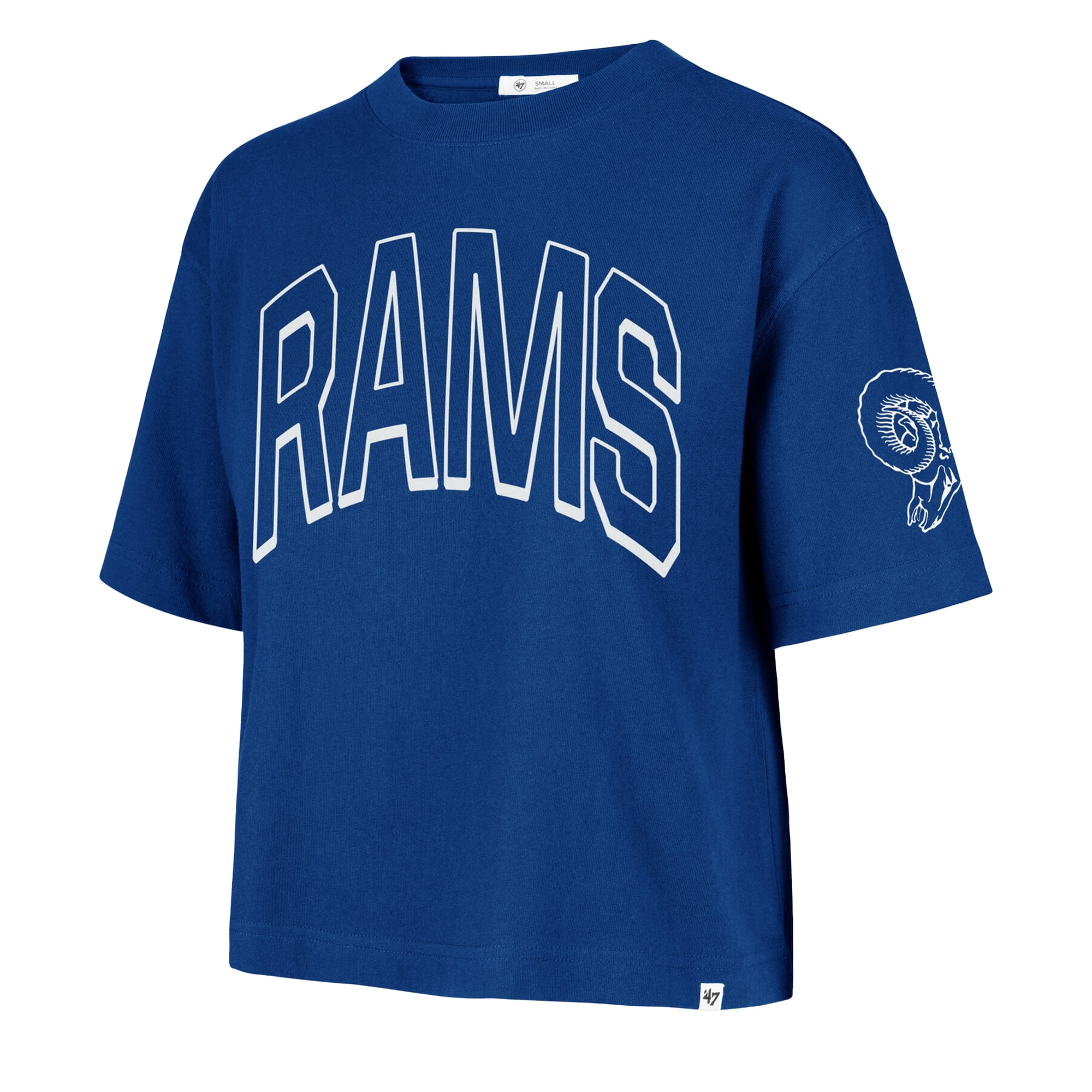 Women's '47 Royal Los Angeles Rams Call Out Reed City T-Shirt