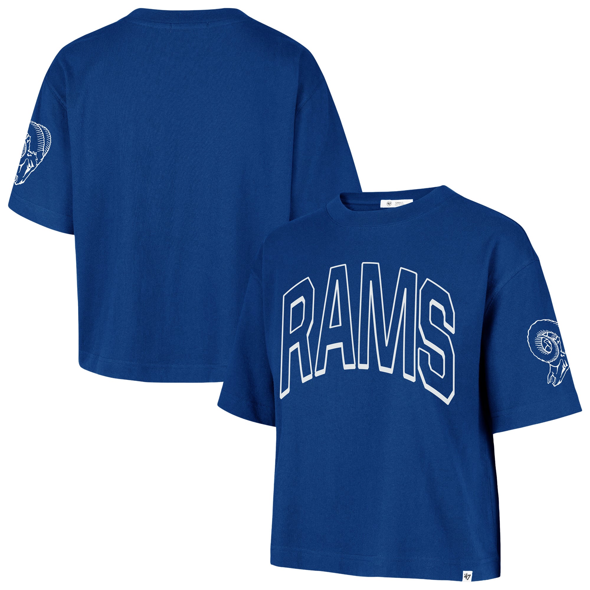 Women's '47 Royal Los Angeles Rams Call Out Reed City T-Shirt