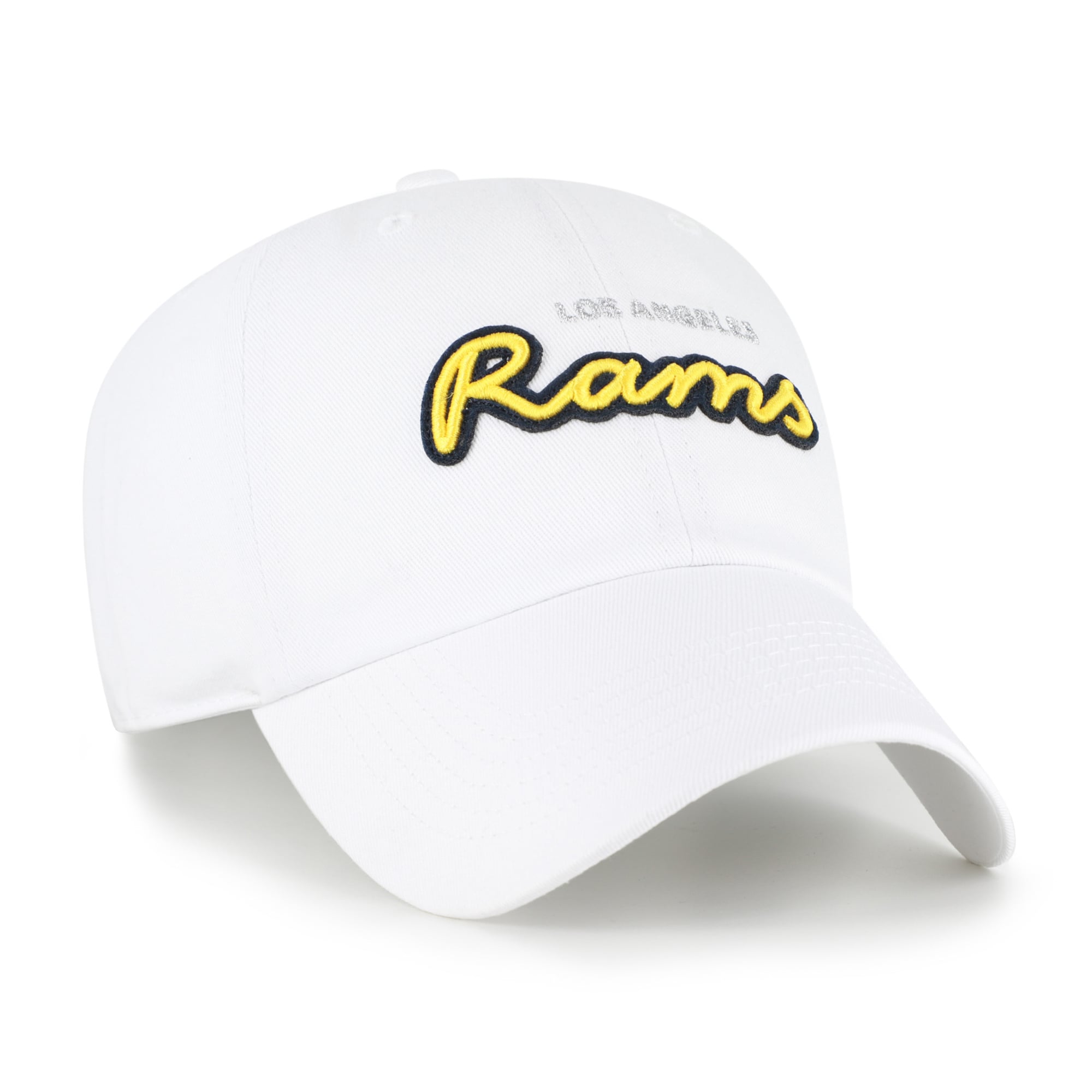 Casquette ajustable pour femme « 47 » blanche Los Angeles Rams Trendy Script Clean Up