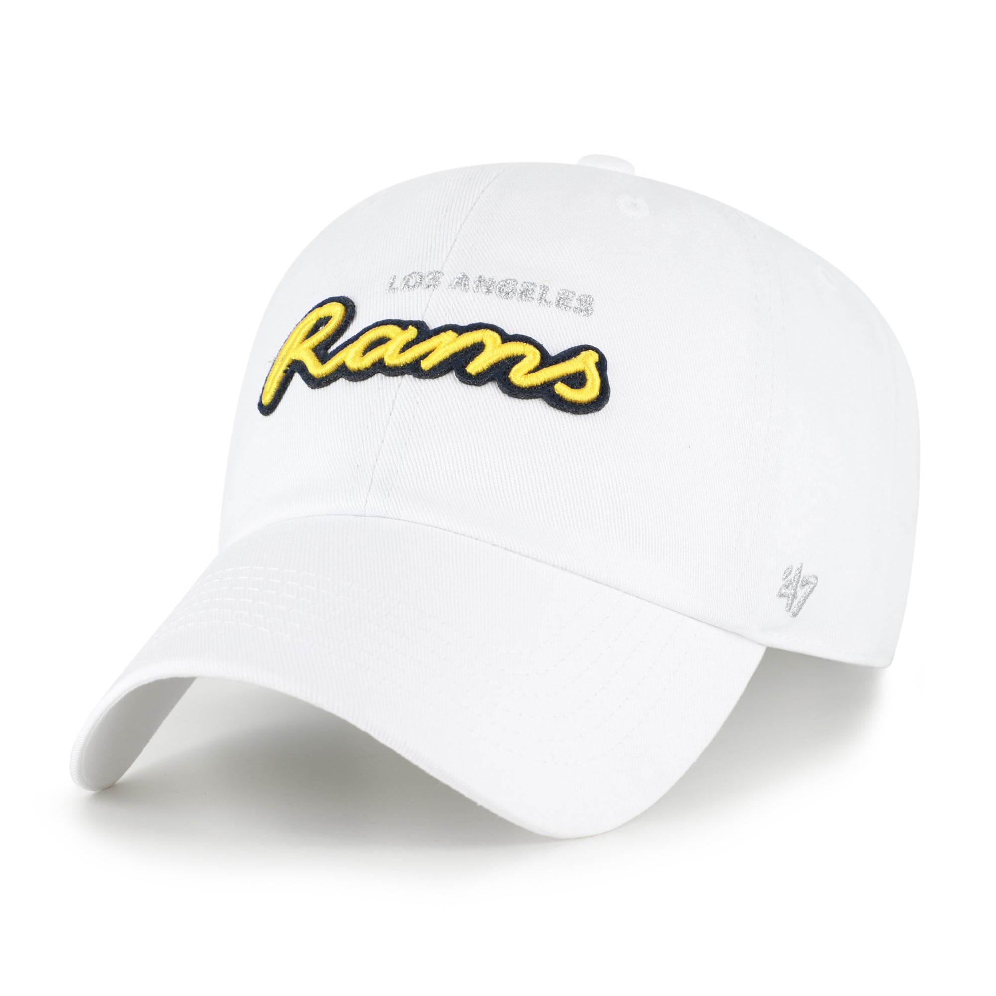 Casquette ajustable pour femme « 47 » blanche Los Angeles Rams Trendy Script Clean Up