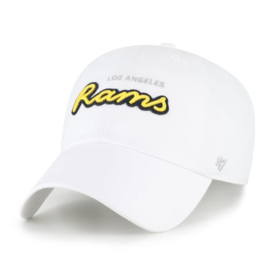  Los Angeles Rams '47 Women's Trendy Script Clean Up Adjustable Hat - White