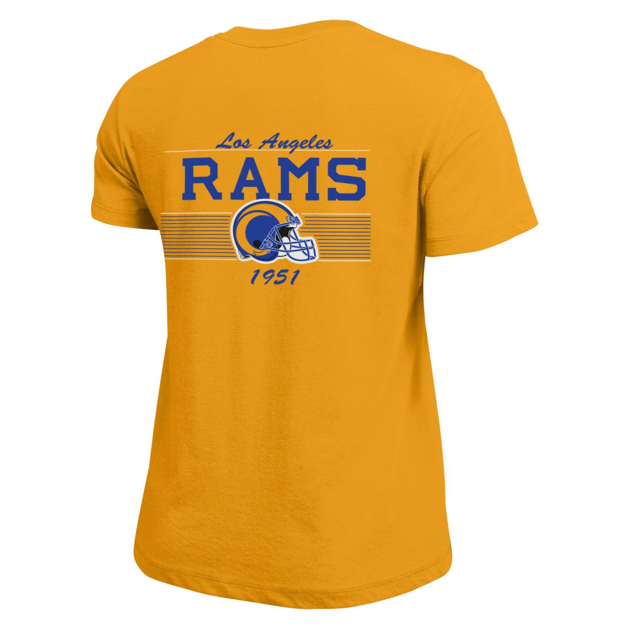 T-shirt classique Sol doré Champion pour femmes des Los Angeles Rams