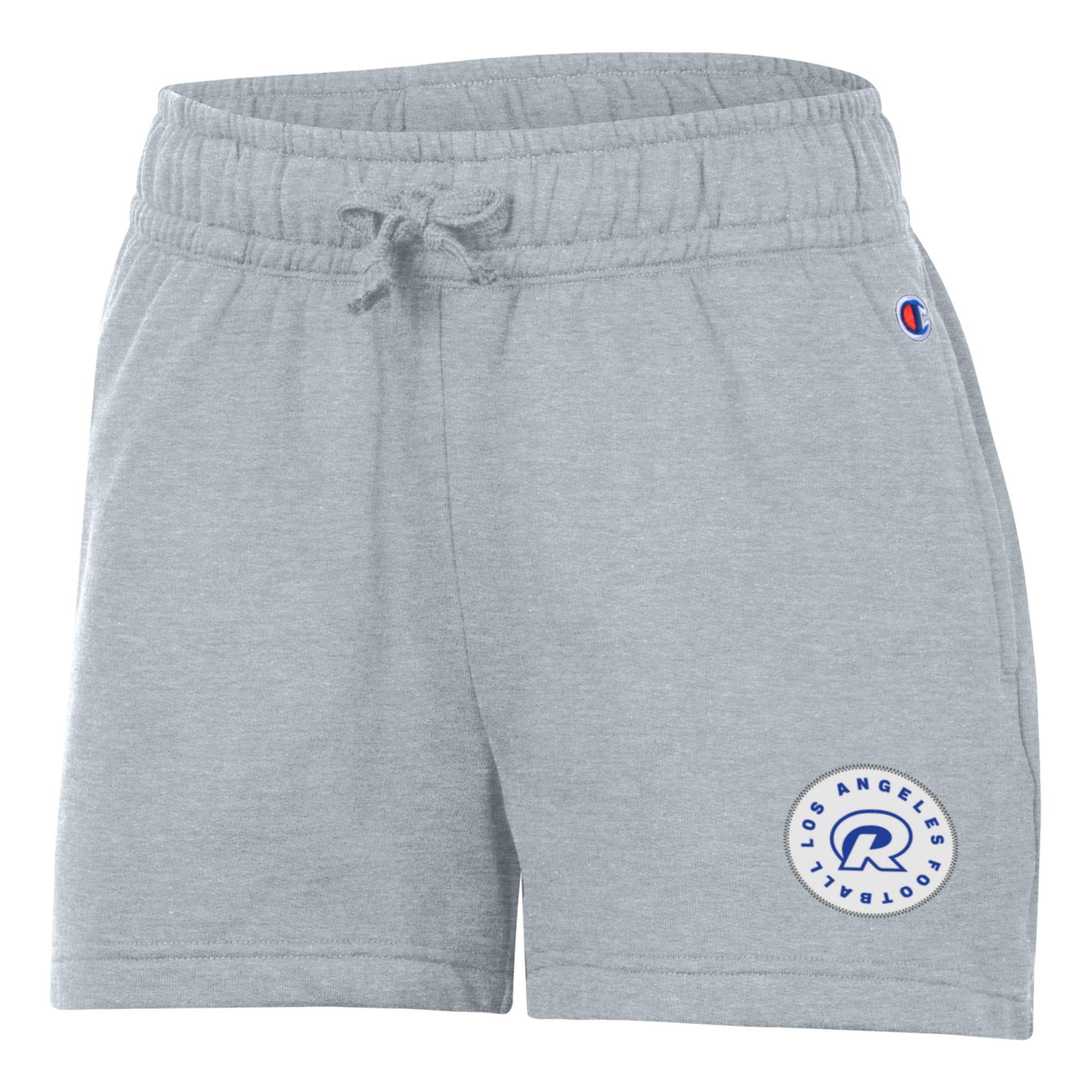 Short élastique Powerblend gris chiné Champion pour femmes, Los Angeles Rams
