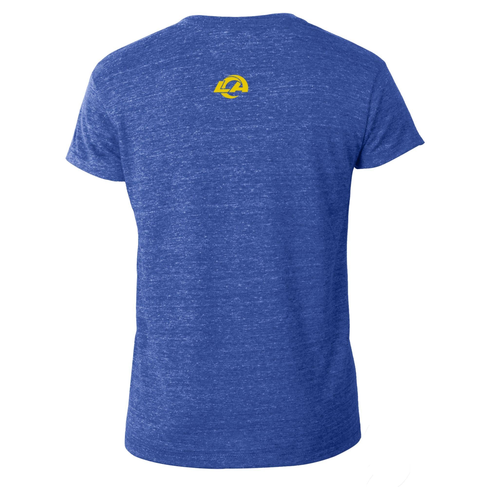 T-shirt à col en V Champion Royal Los Angeles Rams Triumph Tri-Blend pour femmes