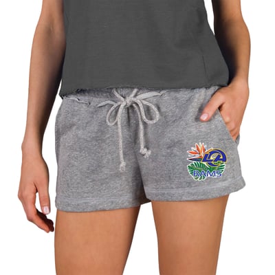 Los Angeles Rams Concepts Sport Women's Mainstream Terry Shorts - Gray
