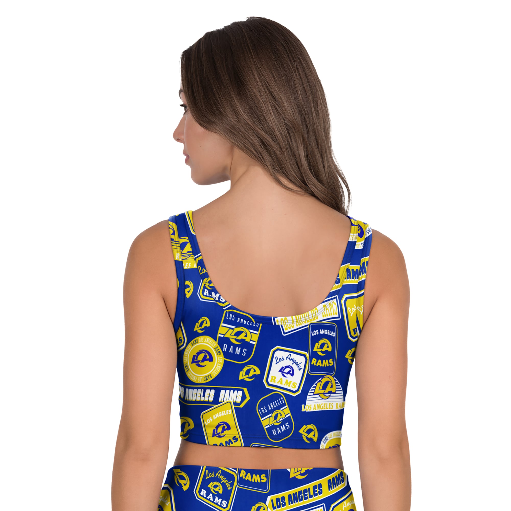 Women's Concepts Sport Royal Los Angeles Rams Grady Allover Print Bralette