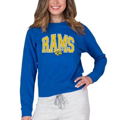 Los Angeles Rams Concepts Sport Women's Mainstream Terry Long Sleeve Top - Royal