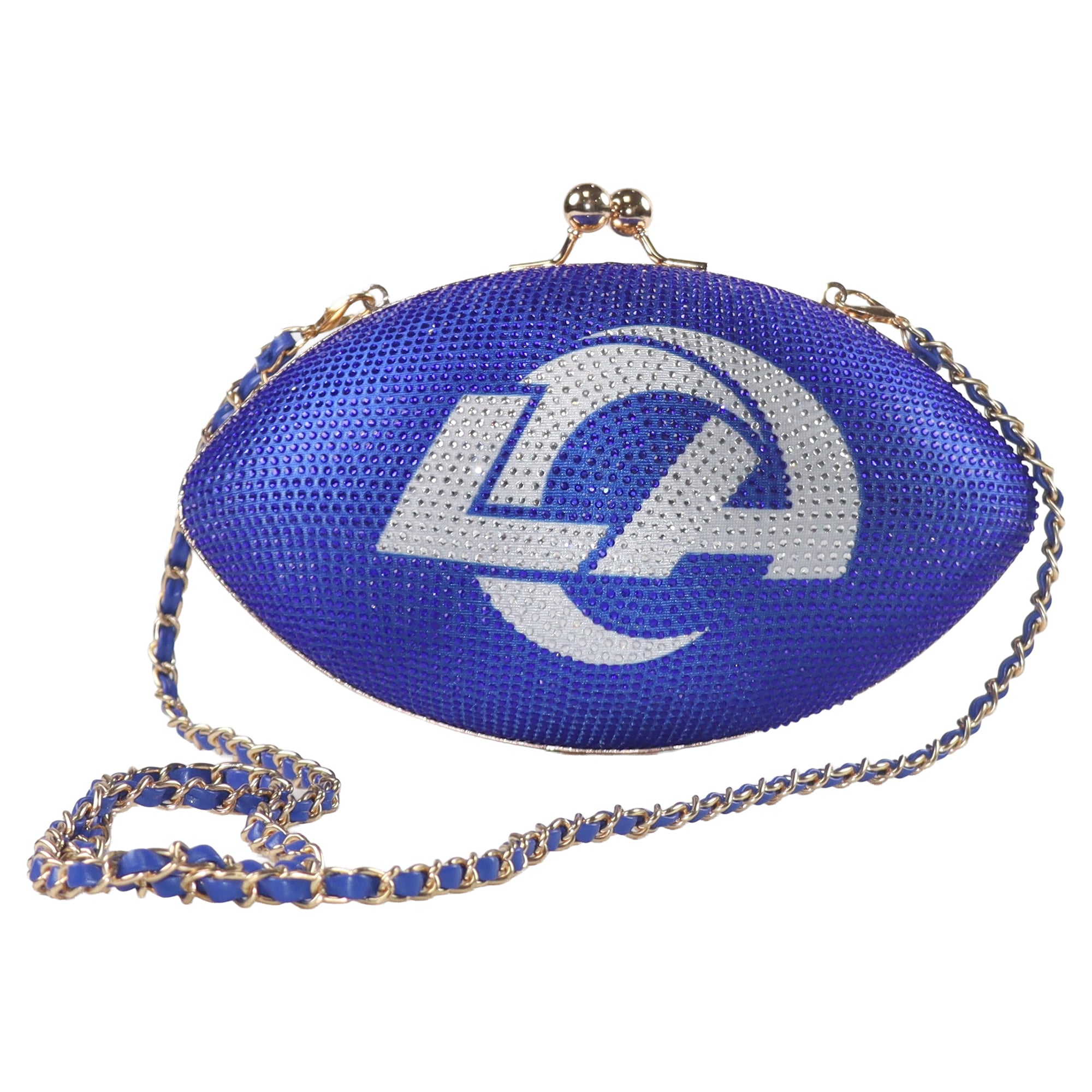 Women's Cuce Los Angeles Rams Team Color Crystal Football Purse