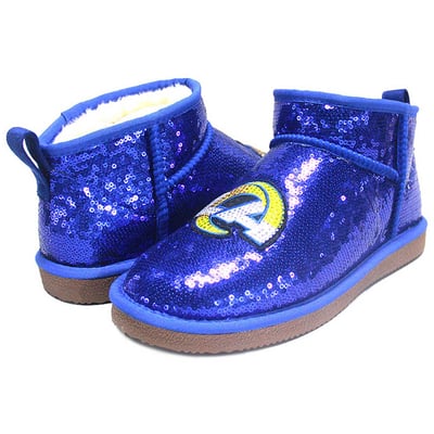  Los Angeles Rams FABGATING by Cuce Women's Sequin Ankle Boots - Royal