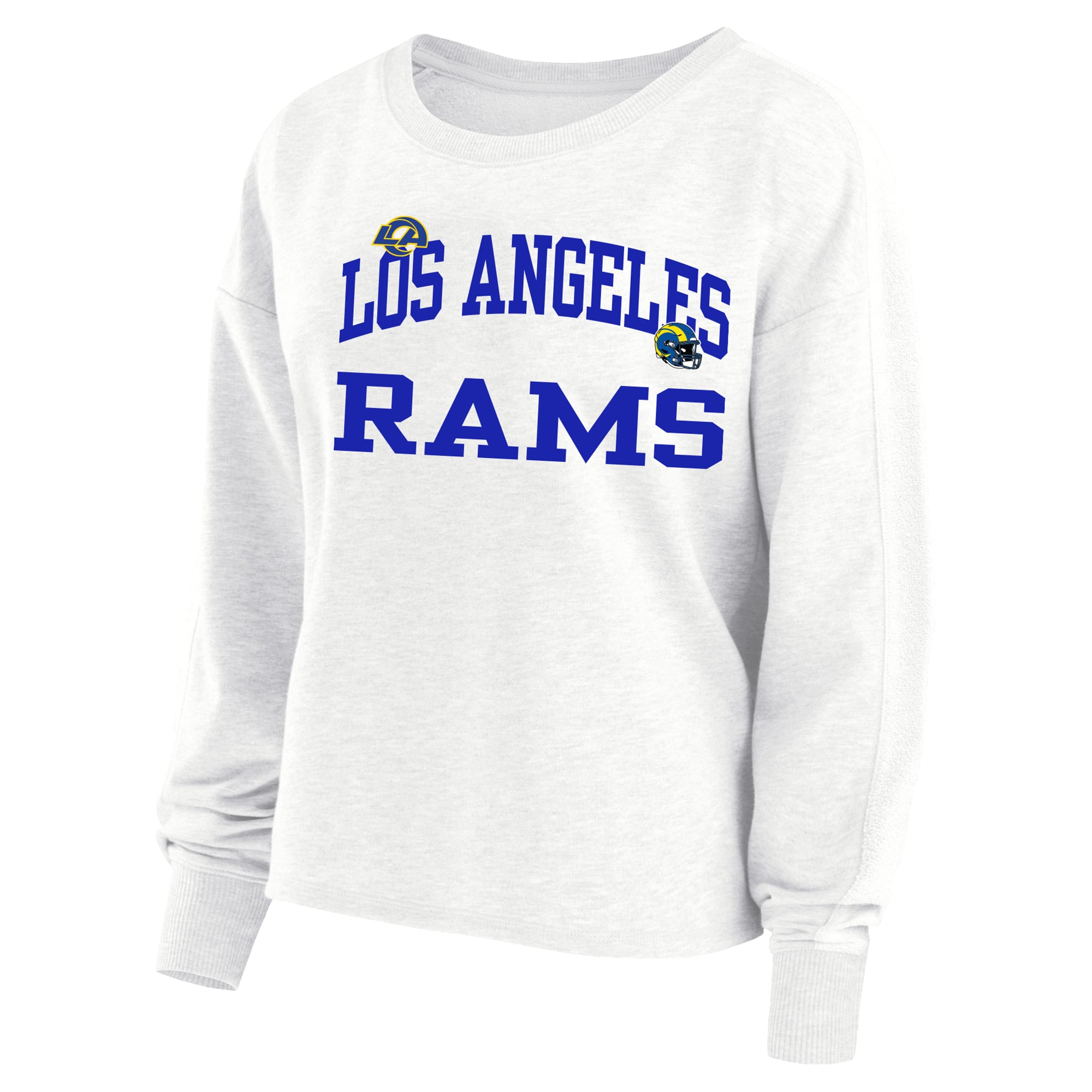 Sweat-shirt oversize grande taille pour femme Fanatics Puka Nacua blanc Los Angeles Rams avec nom et numéro