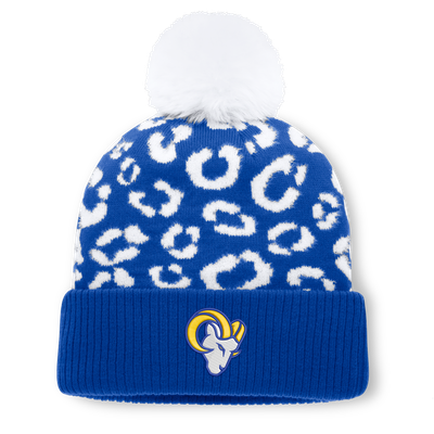 Los Angeles Rams Fanatics Women's Blur Cuffed Knit Hat with Pom - Royal