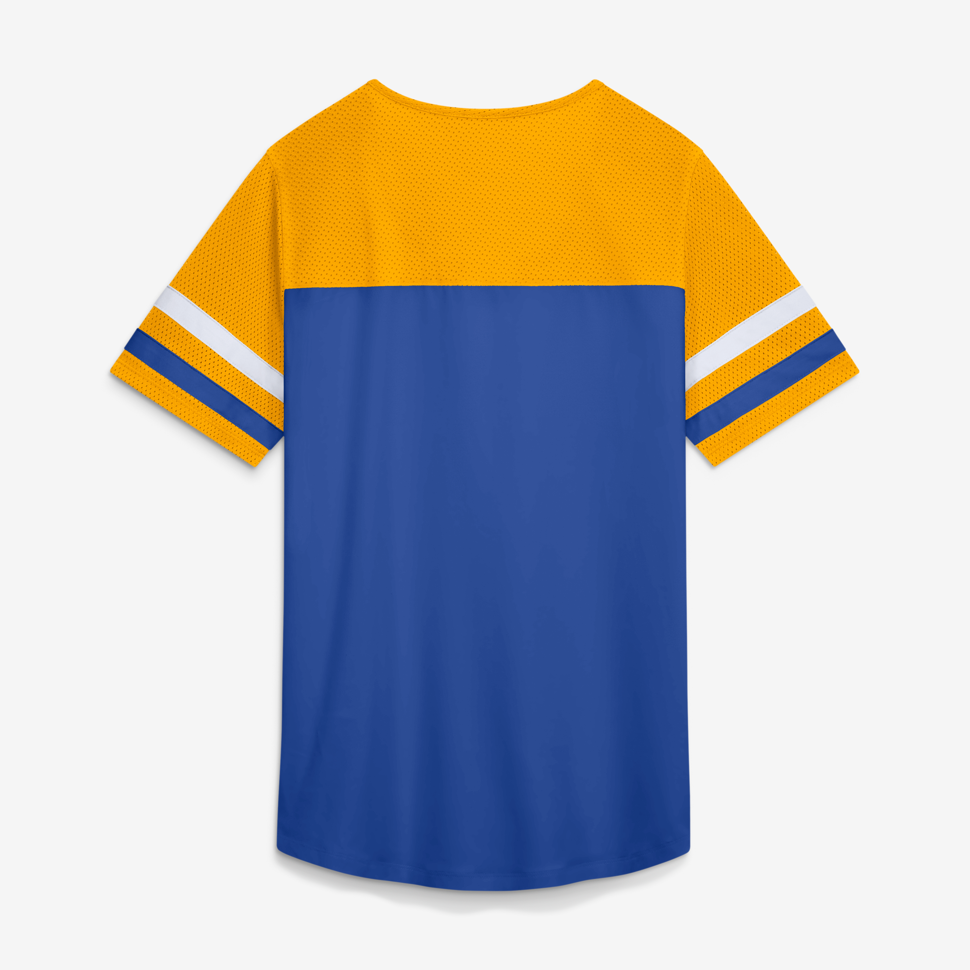 Women's Fanatics Royal Los Angeles Rams Curl Route Athena Lace-Up T-Shirt