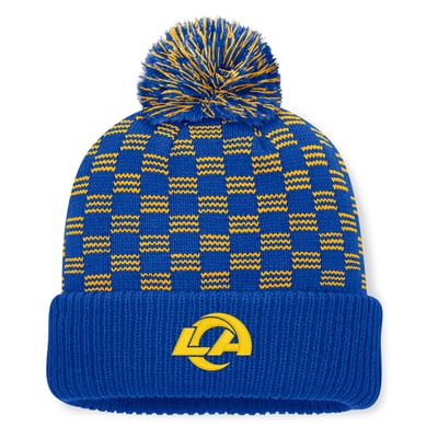  Los Angeles Rams Fanatics Women's Relic Cuffed Knit Hat with Pom - Royal