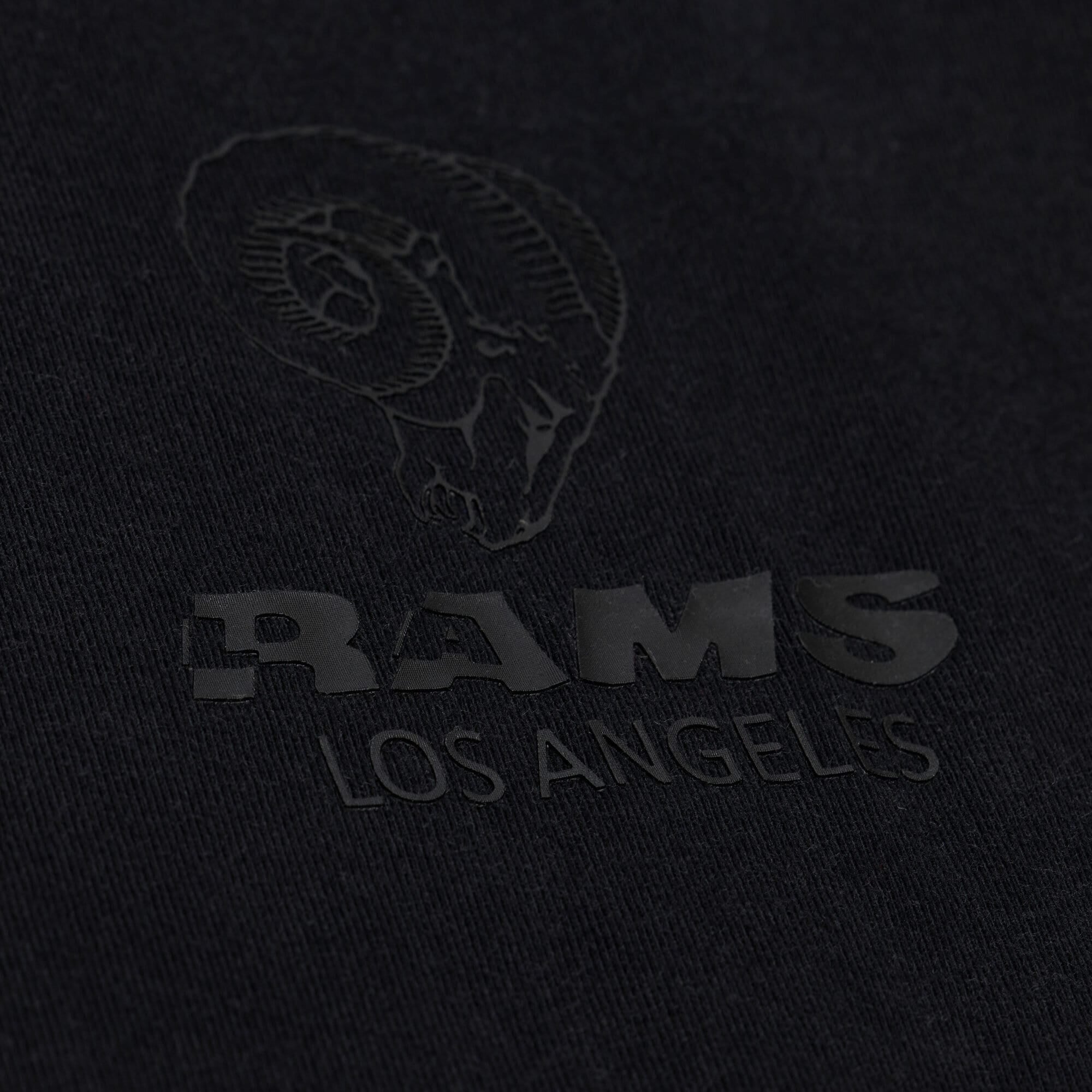T-shirt court à logo micro Mitchell & Ness Royal Los Angeles Rams Core Essentials pour femme