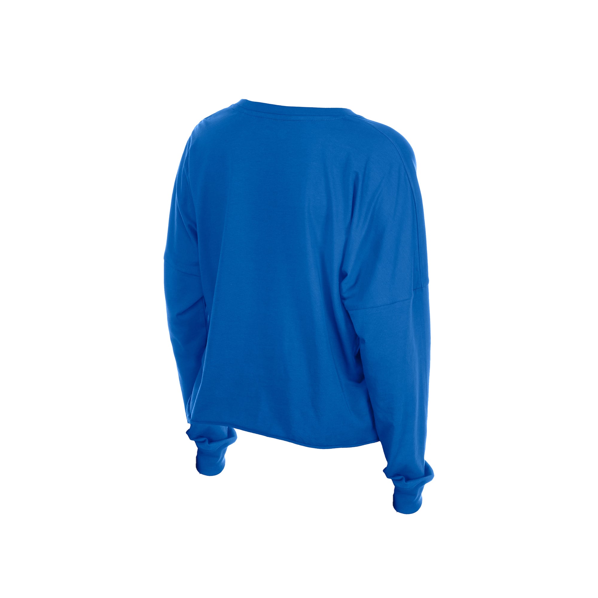 T-shirt court oversize à manches longues New Era Royal Los Angeles Rams pour femmes