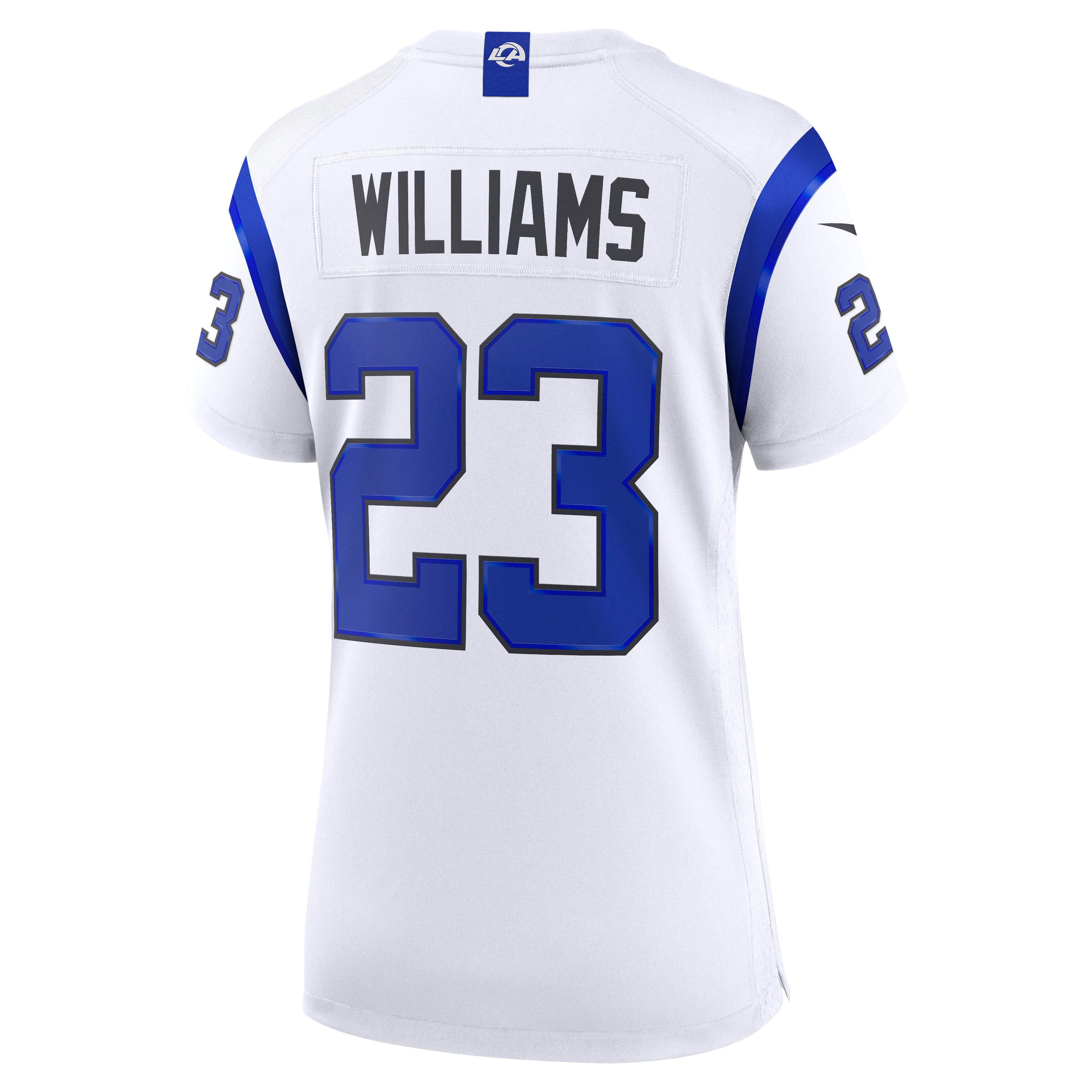 Maillot de match blanc Nike Kyren Williams Los Angeles Rams pour femme