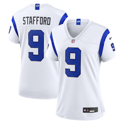 Matthew Stafford Los Angeles Rams Nike Women's Fearsome White Game Jersey