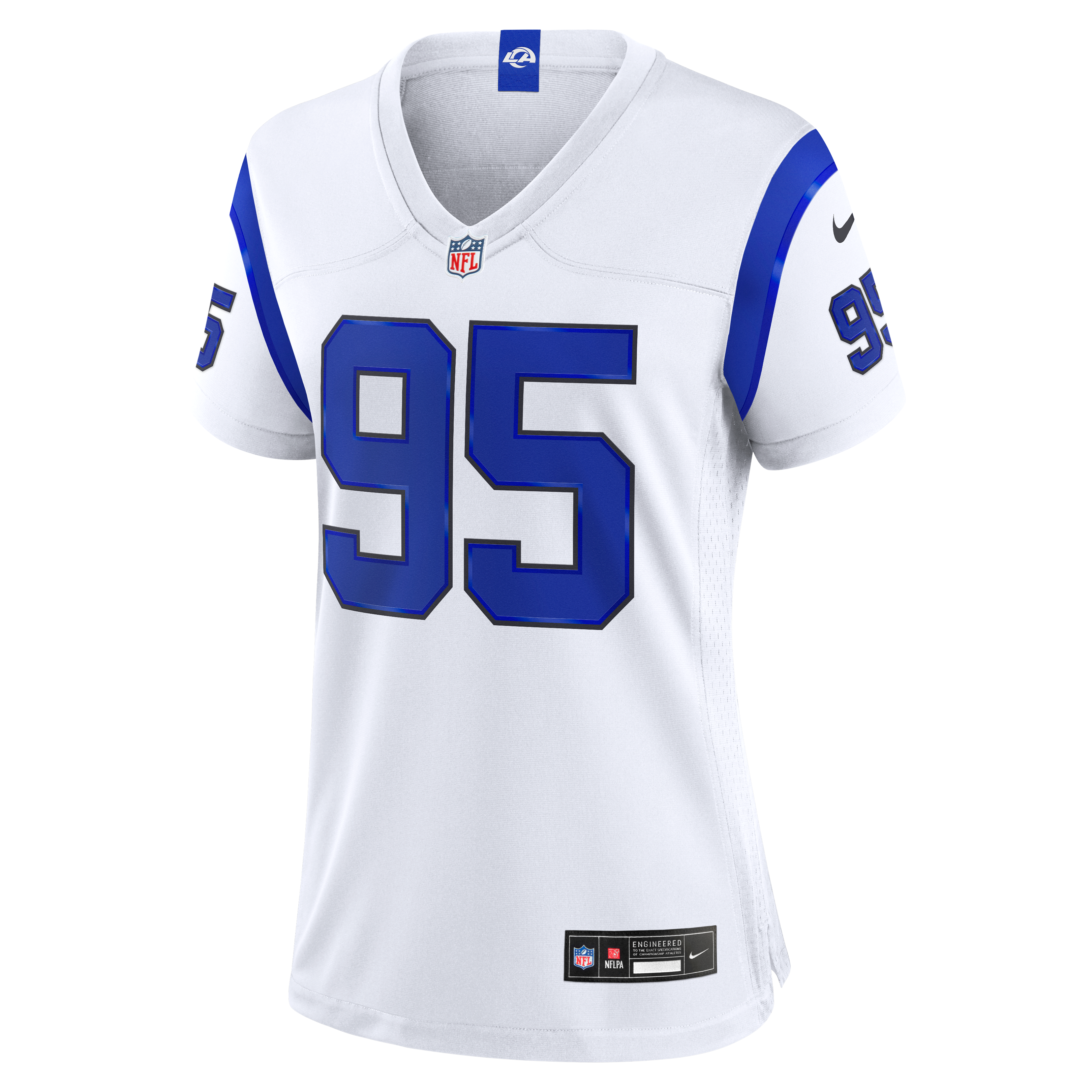 Maillot de match blanc Nike Myles Garrett des Rams Los Angeles pour femmes