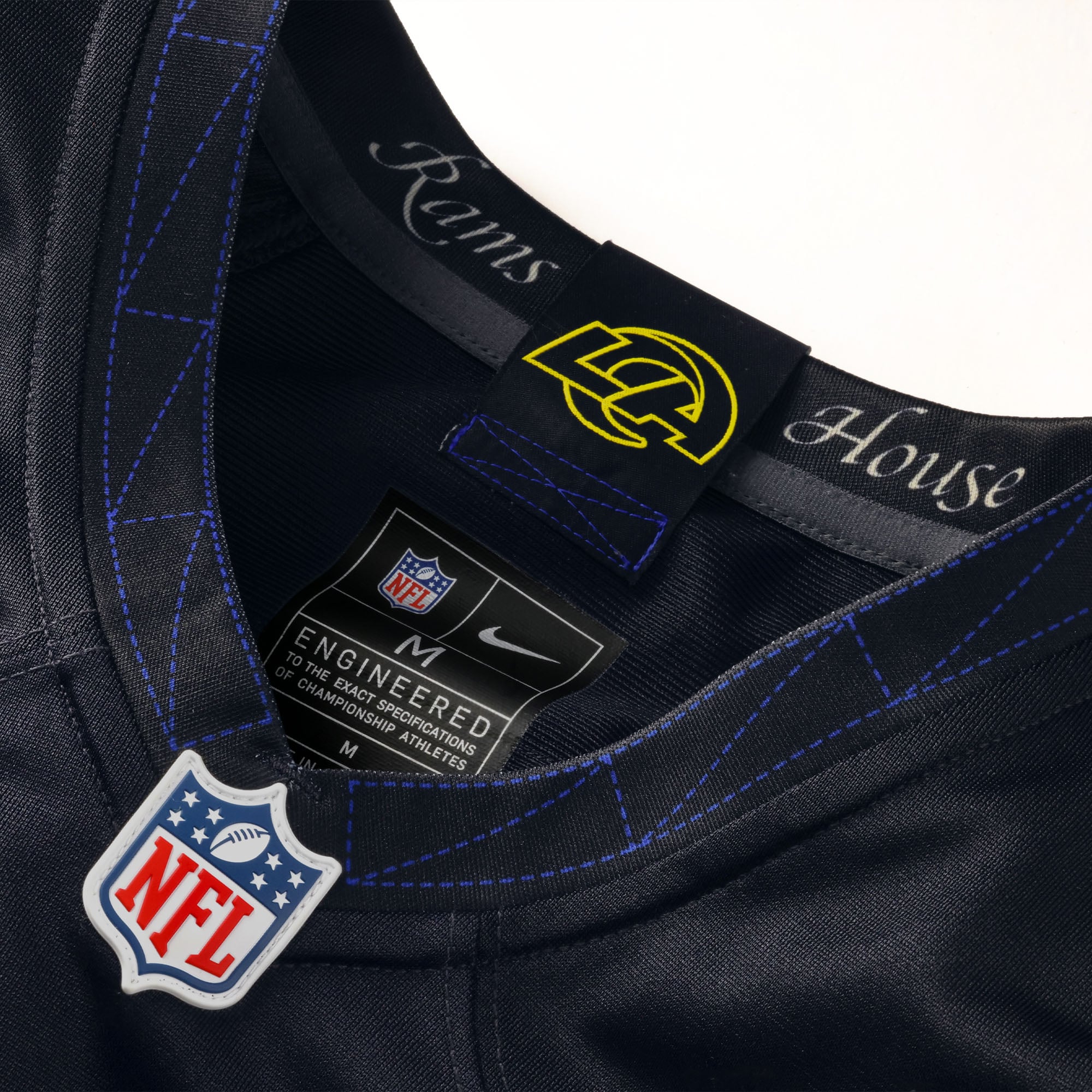 Maillot de match Nike Puka Nacua bleu foncé la collection Rivalries des Los Angeles Rams pour femmes