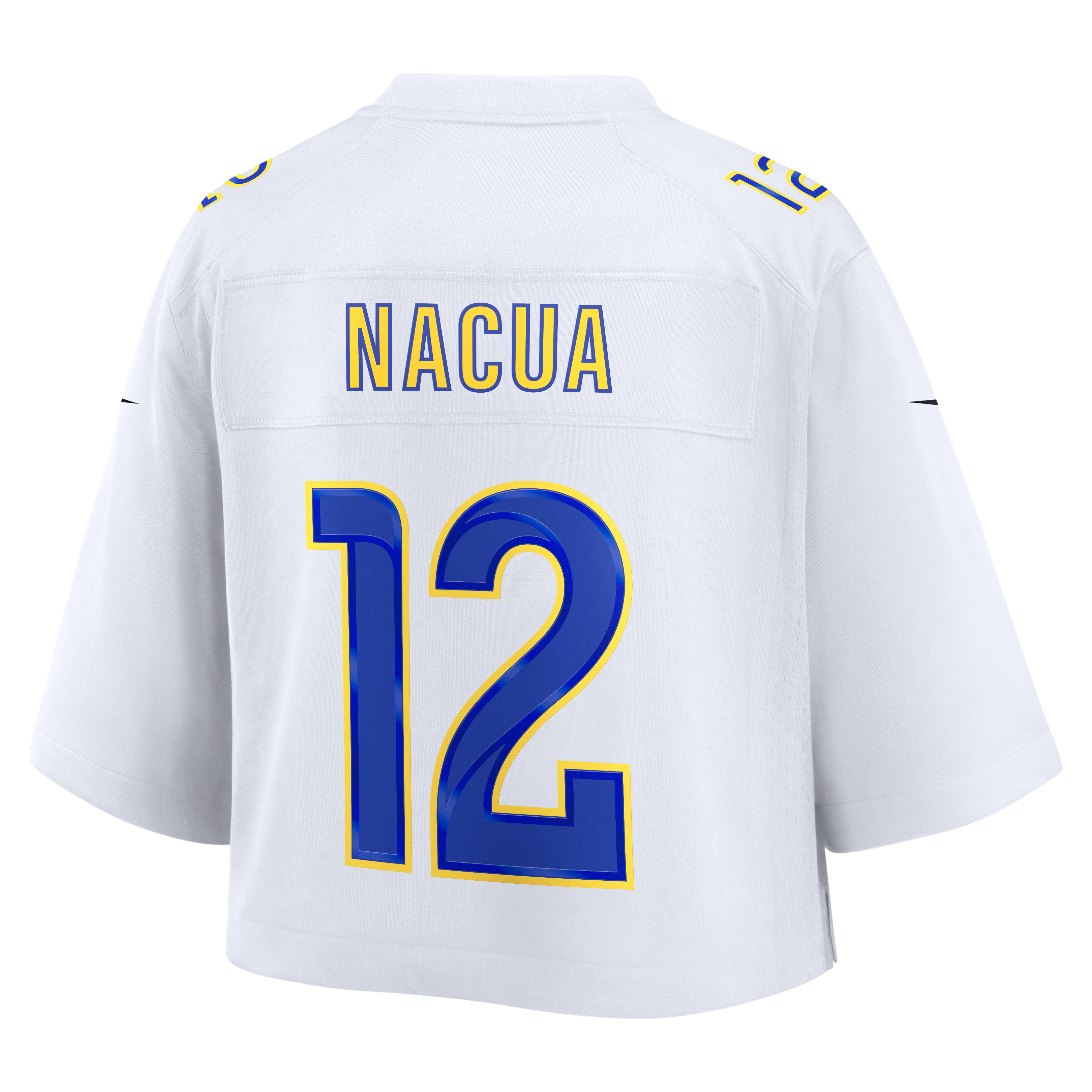 Women's Nike Puka Nacua White Los Angeles Rams Cropped Fashion Game Jersey