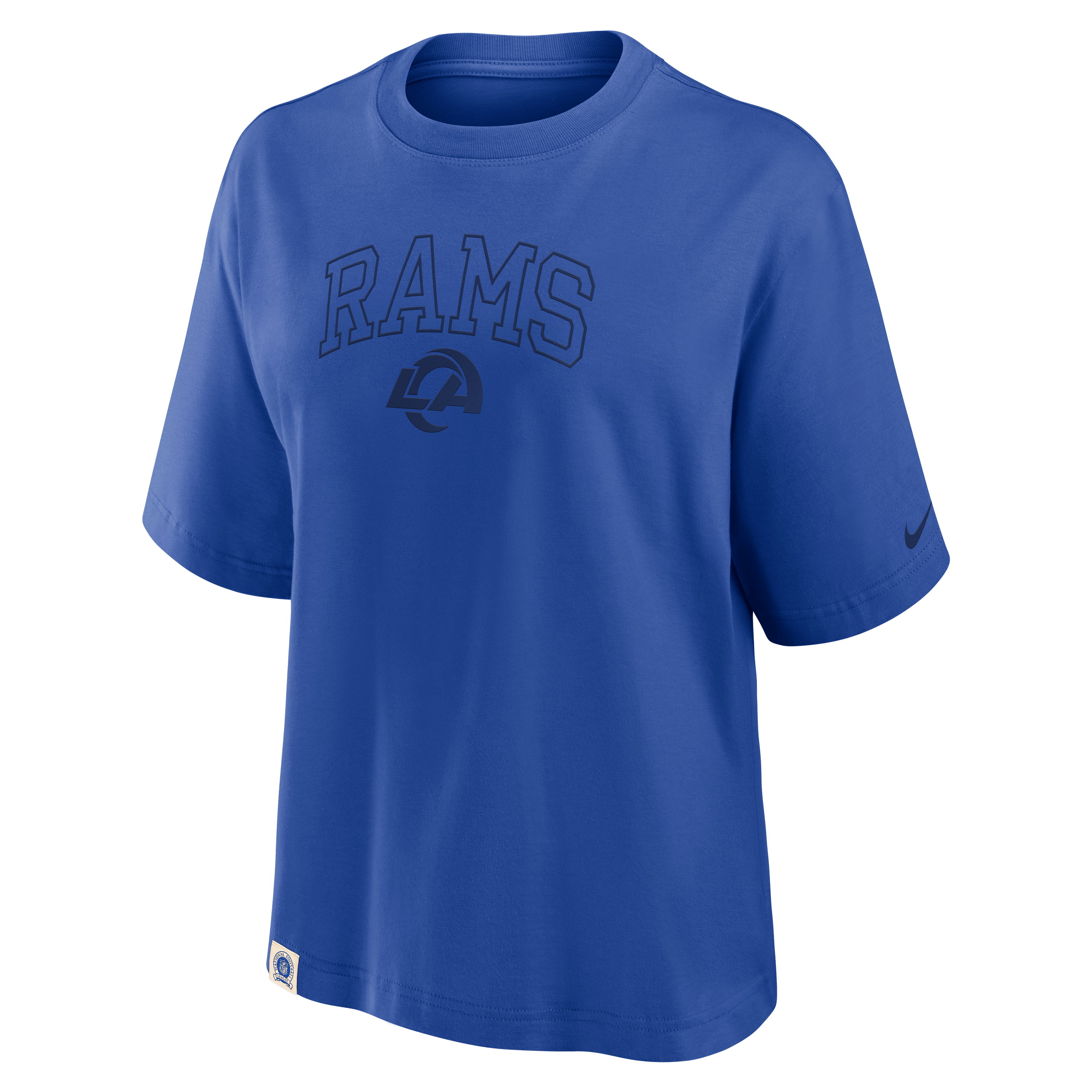 T-shirt Nike Lockup Boxy Royal Los Angeles Rams pour femme