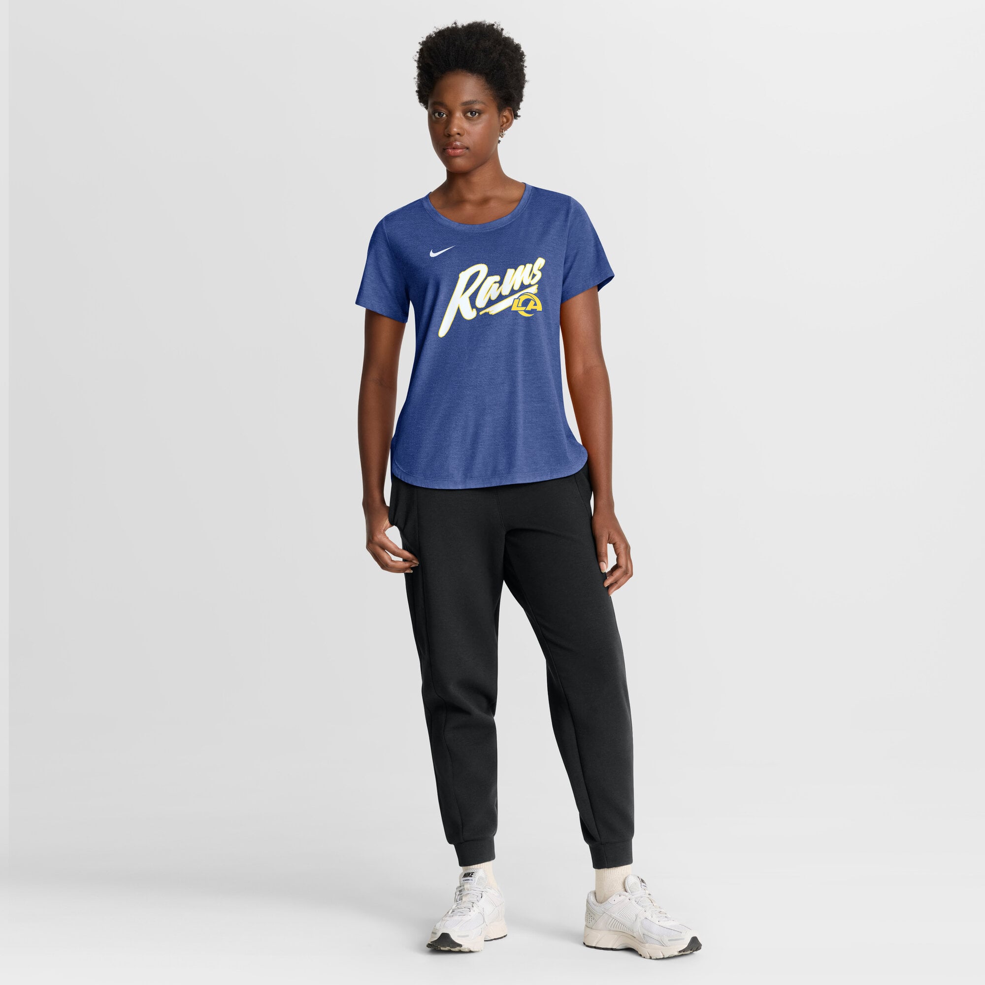 Women's Nike Royal Los Angeles Rams Primetime Tri-Blend T-Shirt