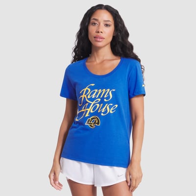 Los Angeles Rams Nike Women's Rivalries Collection Slub Dri-FIT T-Shirt - Royal