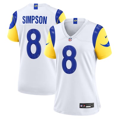Ty Simpson Los Angeles Rams Nike Women's Game Jersey - White