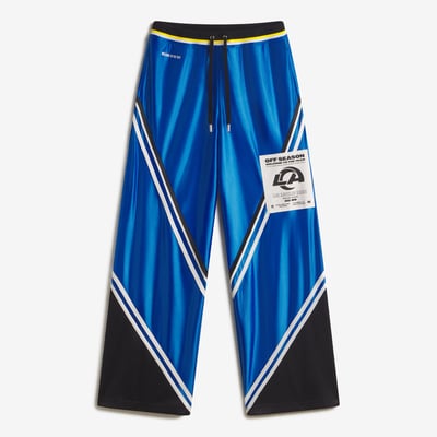 Los Angeles Rams Off Season Women's Shiny Chevron Track Pants - Royal