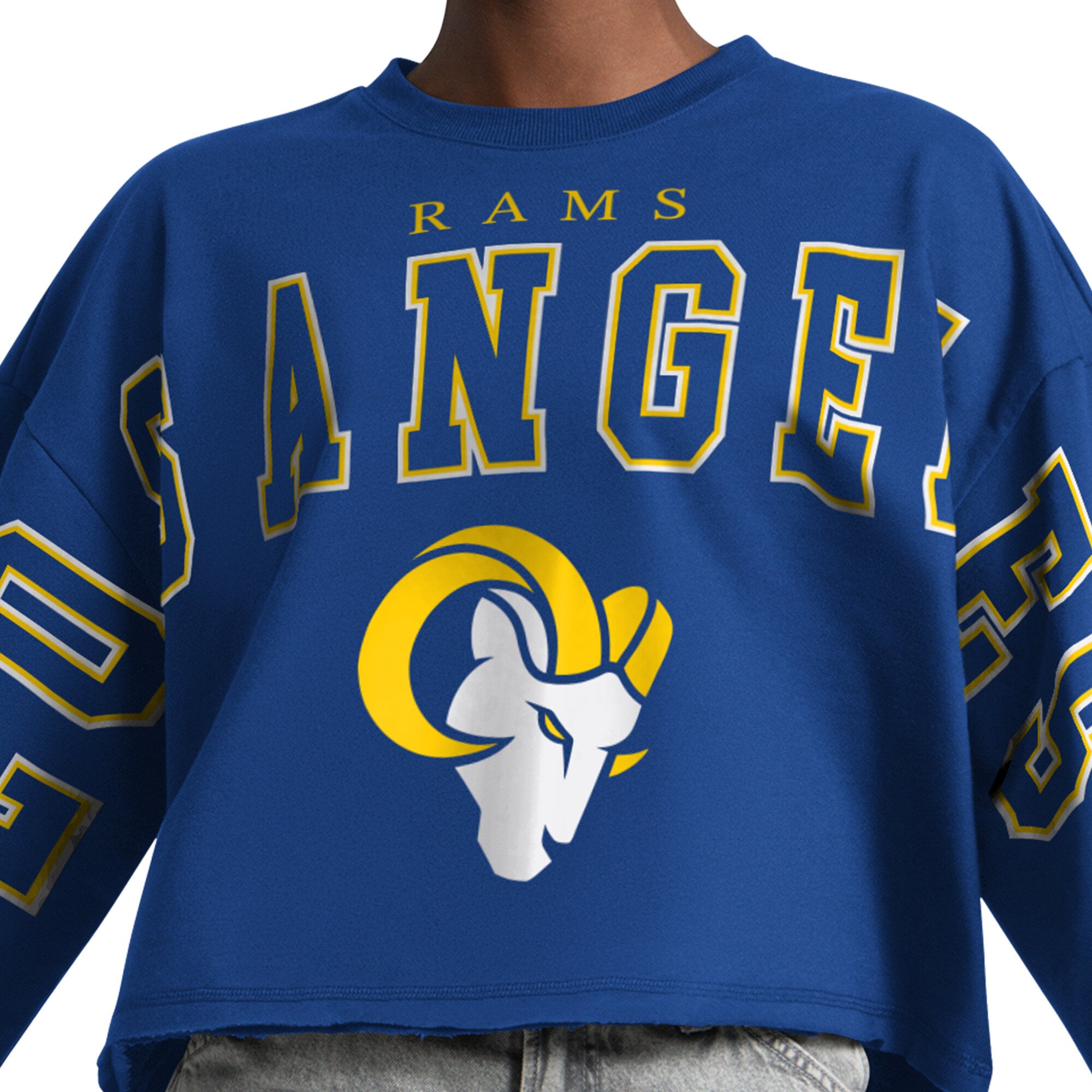 Sweat-shirt court Starter Royal Los Angeles Rams Bleachers pour femmes