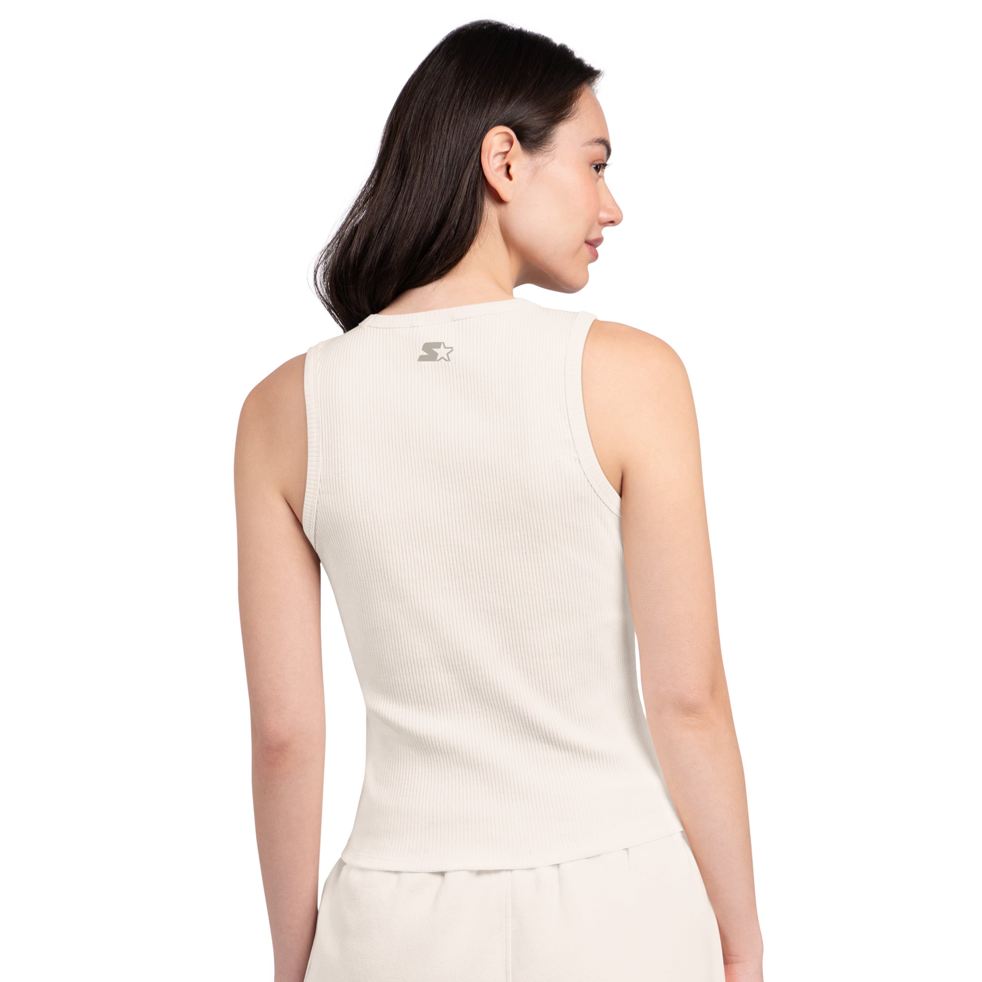 Débardeur court athleisure blanc Starter pour femme, Los Angeles Rams