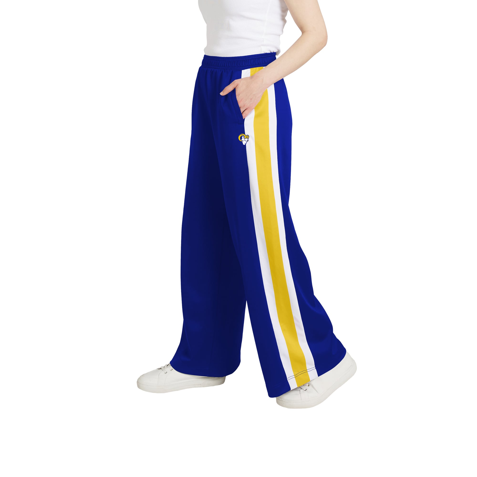 Pantalon de survêtement rayé Los Angeles Rams la marque WEAR by Erin Andrews pour femmes