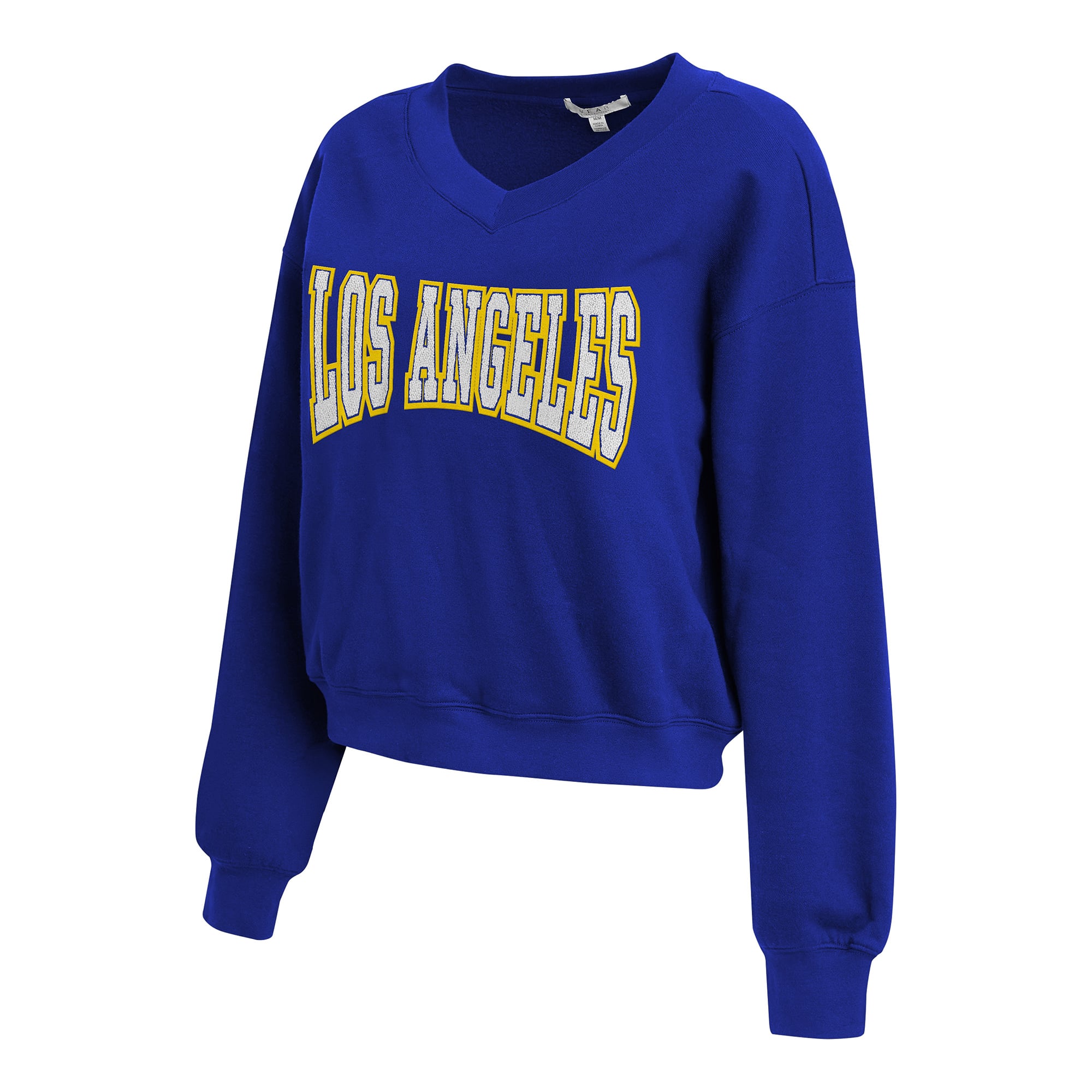 Women's WEAR by Erin Andrews Royal Los Angeles Rams Fleece V-Neck Lounge Set
