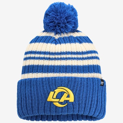  Los Angeles Rams '47 Youth Snow Fort Cuffed Knit Hat with Pom - Royal