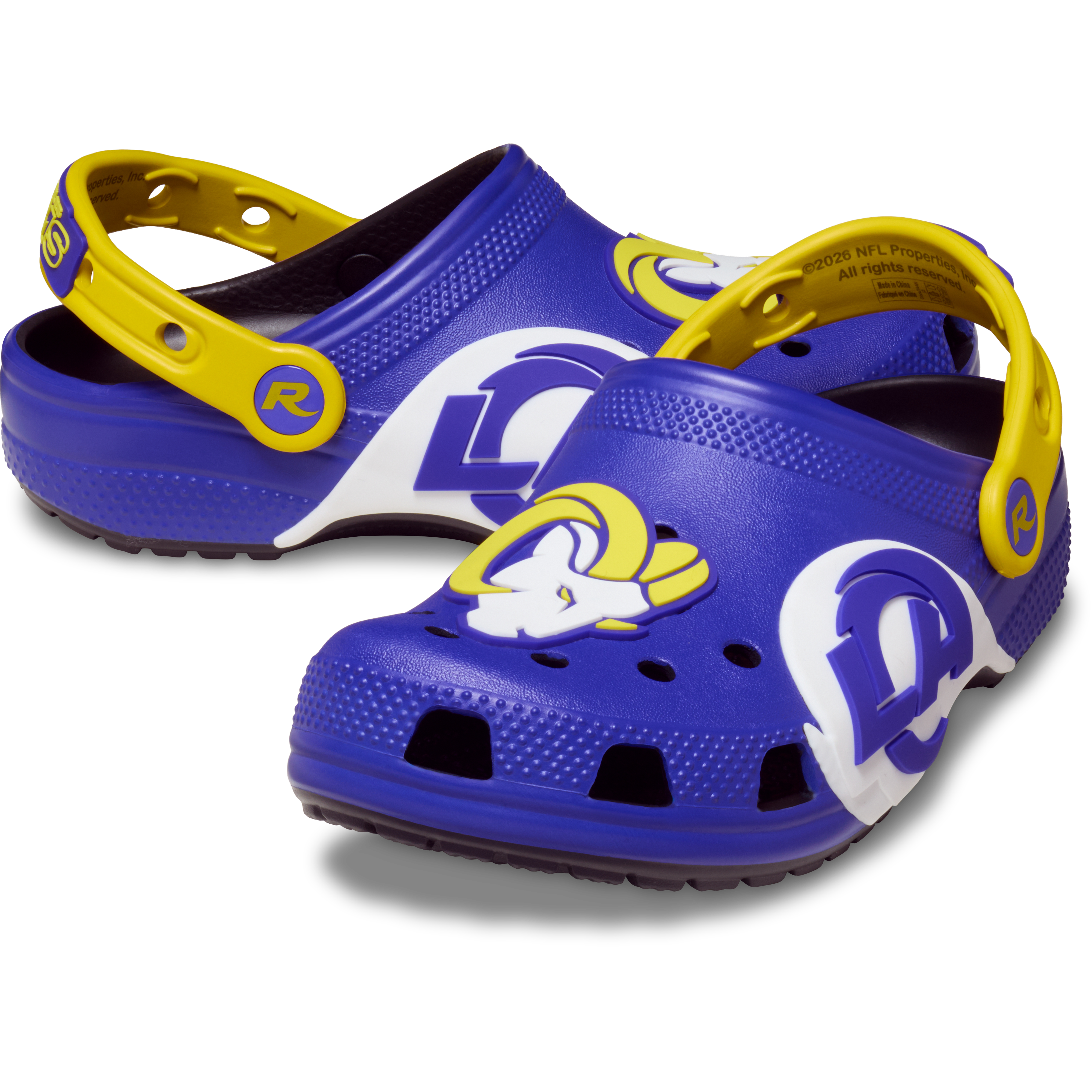 Youth Crocs Royal Los Angeles Rams Classic Clog