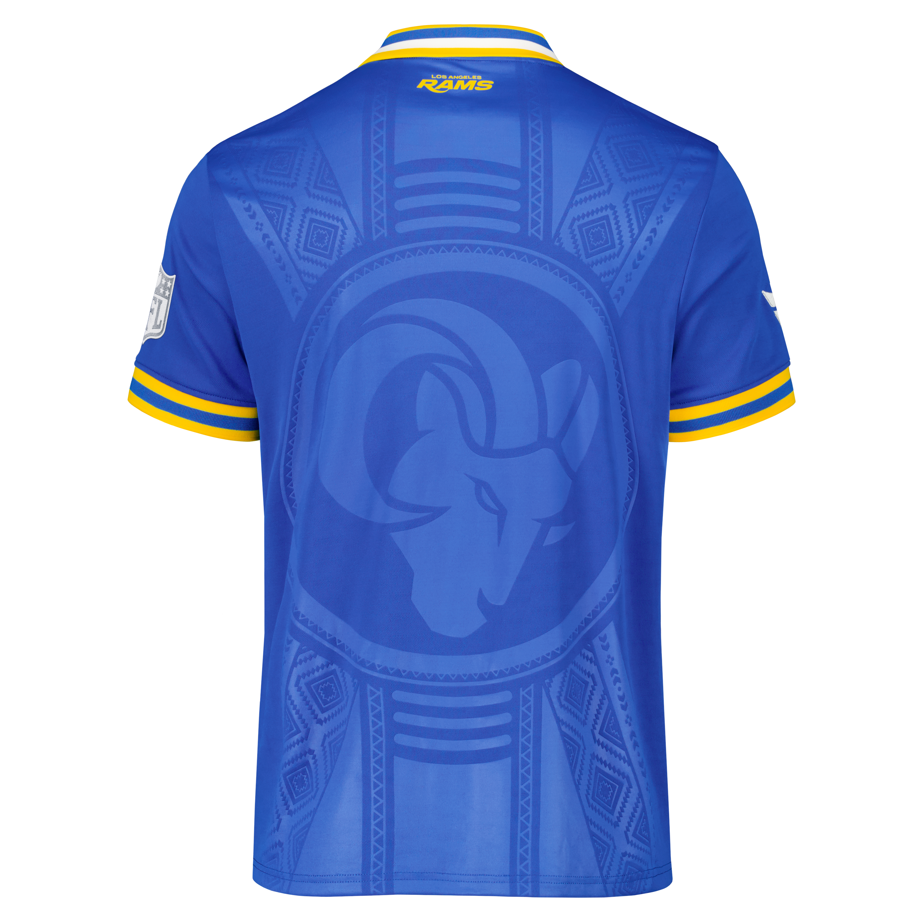 Youth Fanatics Royal Los Angeles Rams Football x Collared Fan Top