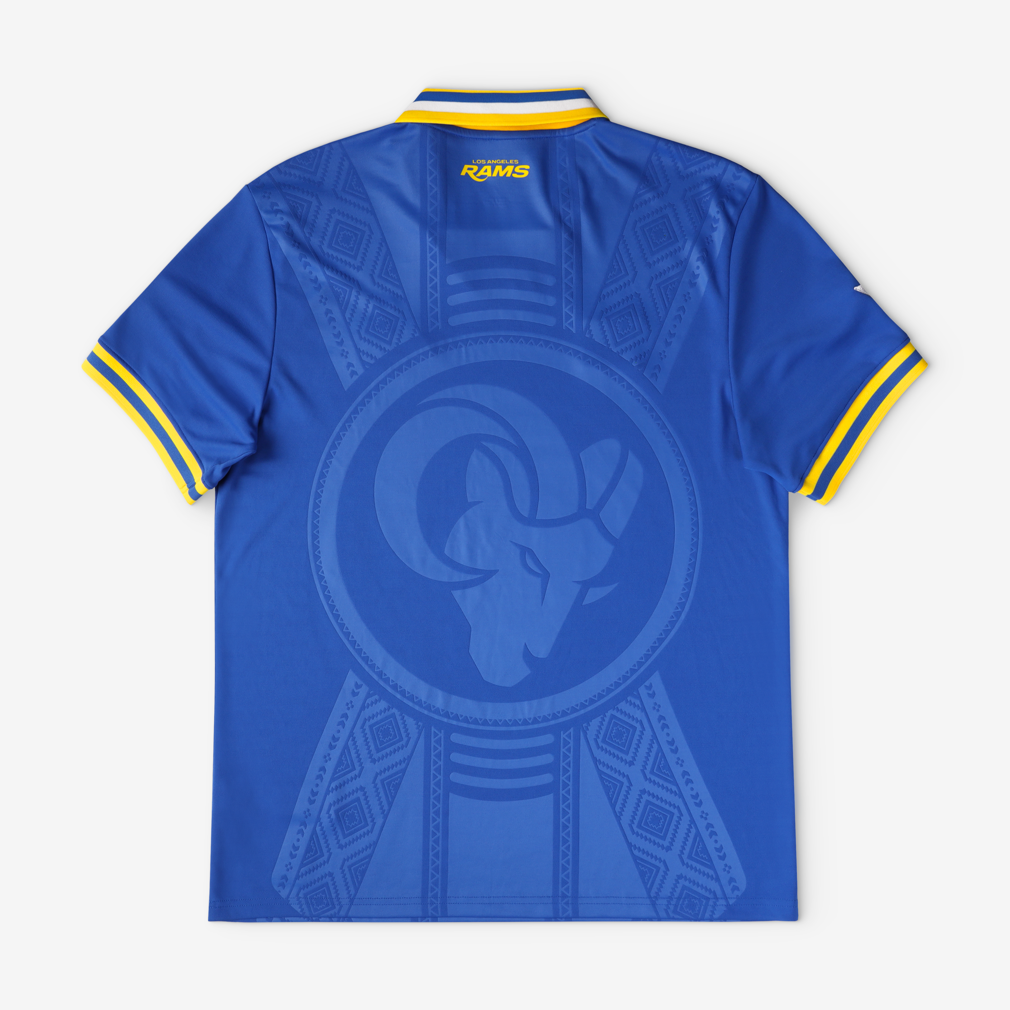 Youth Fanatics Royal Los Angeles Rams Football x Collared Fan Top